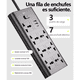 thumbnail image 2 of Regleta Multifunción Con 7 Tomas Y 2 Puertos Usb + 1 Tipo-c Belug, Negro, 2 of 5