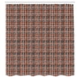 thumbnail image 2 of Ambesonne Retro Shower Curtain, Vintage Striped Grid Art, 69"Wx75"L, Black Orange White, 2 of 4