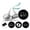 Black, variant on Darling Souvenir Teal Green 190 Pieces Baby Shower Favor Stickers - Mini Candy Stickers & Chocolate Wrapper Labels for Party Favors & Decorations