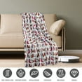 thumbnail image 4 of Beautynvta Christmas Throw Blanket, Christmas Printed Fleece Blanket, Holiday Theme Decorative Blanket, Soft Comfortable Warm Throws for Winter Bedding, Couch and Gift, 27.5''x39.4'', 4 of 7