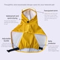 thumbnail image 6 of Adjustable Windproof Dog Raincoat Waterproof Dog Rain Jacket with Transparent Hood and Leash Hole Full Coverage Waterproof Puppy Poncho for Small Medium Large Outdoor(Blue,L), 6 of 7