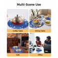 thumbnail image 2 of 13 Inch Round Placemats Set of 6, Blue Christmas Snowflakes Non Slip Heat Insulation PP Table Mats, Xmas Winter Textured Washable Place Mats for Kitchen Dining Party Table Decor, 2 of 7
