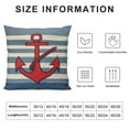 thumbnail image 5 of PIKWEEK  Nautical Anchor Throw Pillow Covers  Navy Blue Stripes with Red Ocean Sea Sailing Coastal Beach Outdoor Decor Waist Cases Pillowslip,, 5 of 5