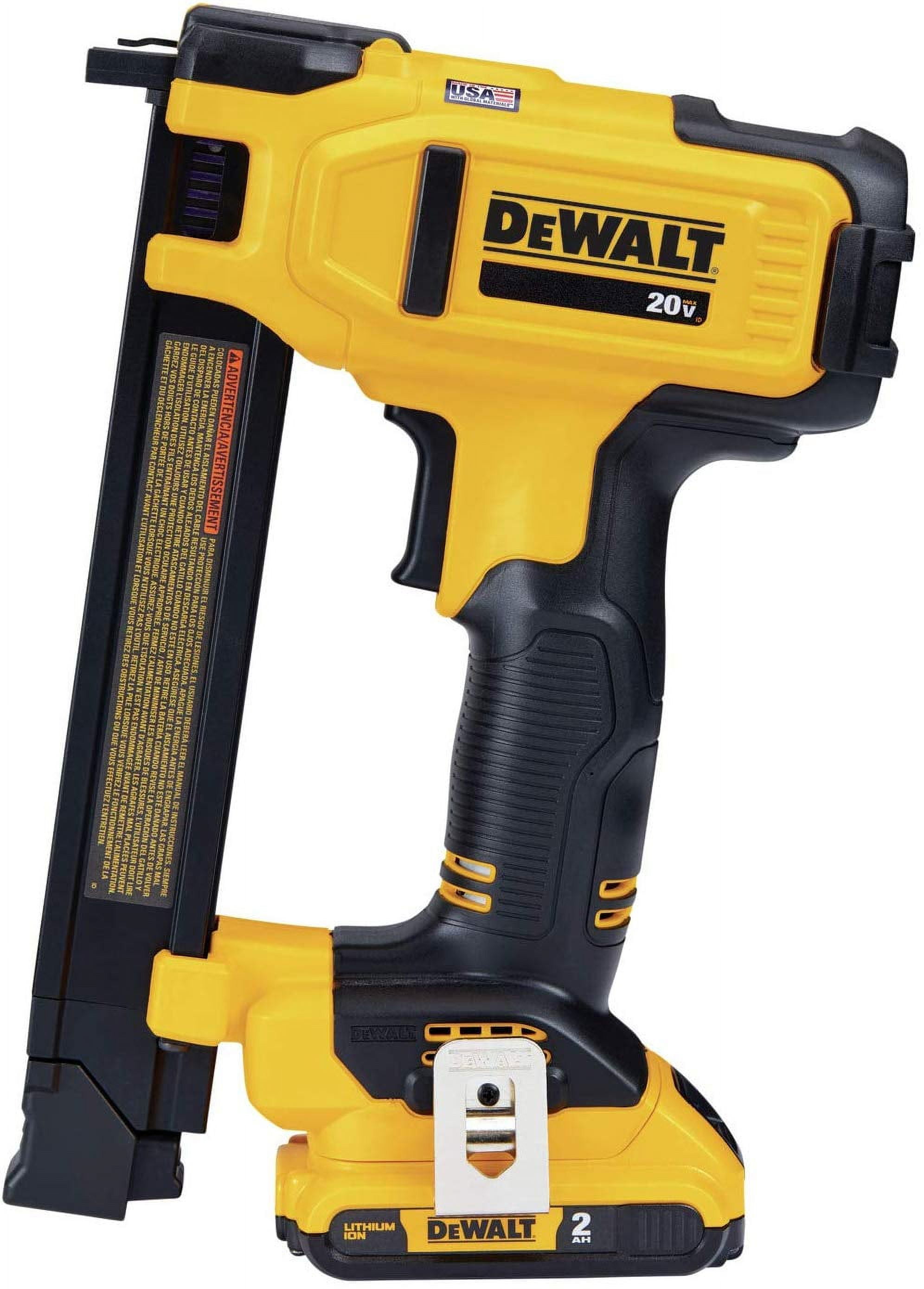 DEWALT DCN701D1 Cable Stapler Kit, Battery Included, 20 V, 2 Ah, 1 in W Crown