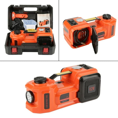 

12V 5T Illumination Inflating 3 Function Electric Hydraulic Jack Impact Wrench & Air compressor