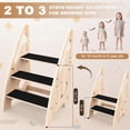 thumbnail image 4 of Taburete Woodever de madera con 3 escalones regulables en altura para niños, 4 of 7