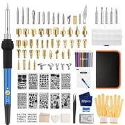 Uarter 113 Pcs Wood Burning Kit Pyrography Pen Soldering Iron Wood Tool Includes Soldering, for DIY