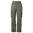 thumbnail image 5 of WTXUE Girls Cargo Pants, Scrub Pants Womens Retro Cargo Pants with Pockets Outdoor Casual Ripstop Camo Construction Multiple Pocket Work Pants, Retro Pants Pantalones De Mujer, Grey, 5 of 7