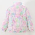 thumbnail image 6 of Curuila Toddler Girls Coat With Zipper Long Sleeve Graphic Print Stand Collar Jacket For Girls Winter Warm Comfortable Outerwear Size 4-5 Years, 6 of 8