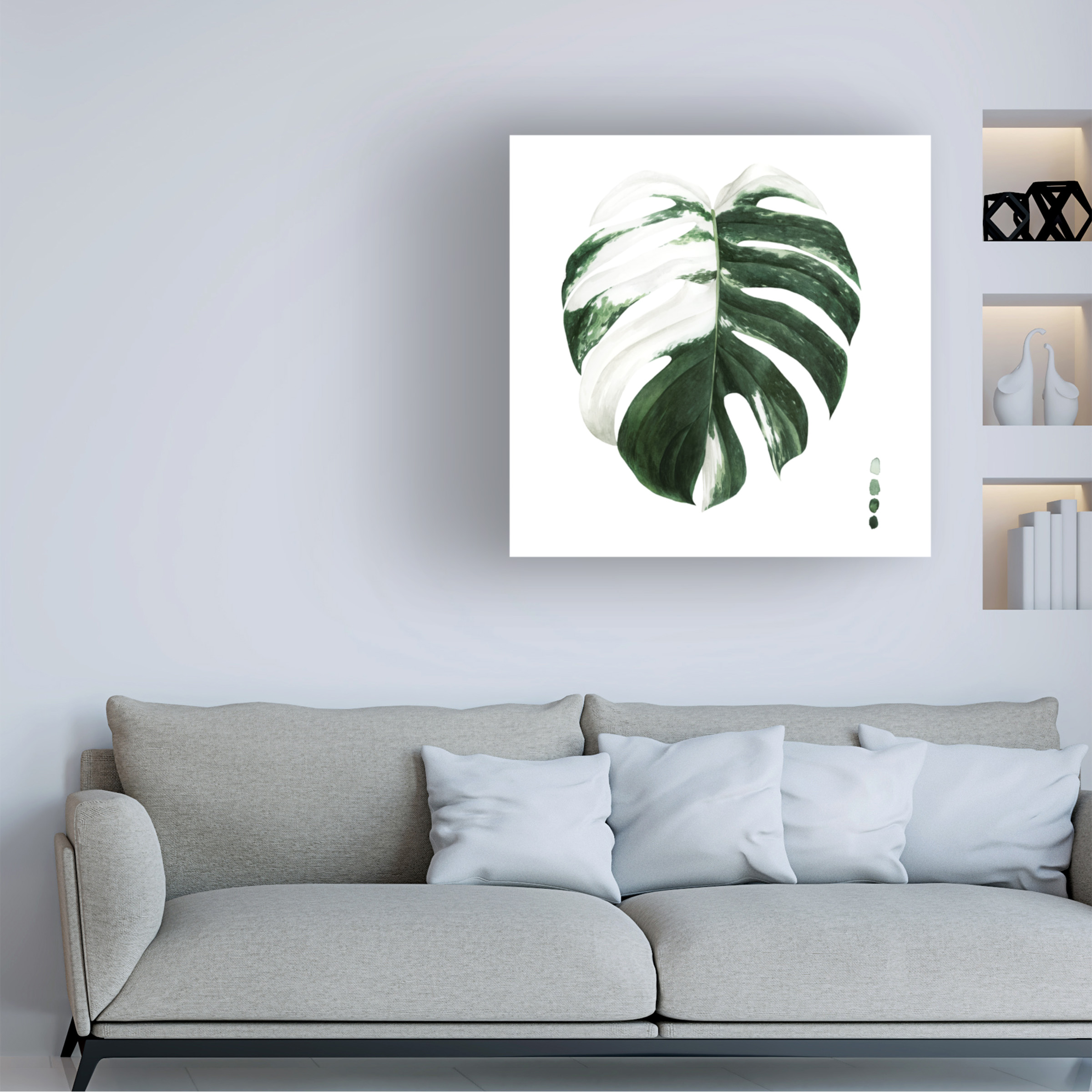 Grace Popp 'Variegated Monstera II' Canvas Art