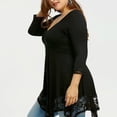 thumbnail image 5 of Ketyyh-chn99 Womens Fashion Long Puff Sleeve Shirt Tops Loose Blouse Black,3XL, 5 of 5