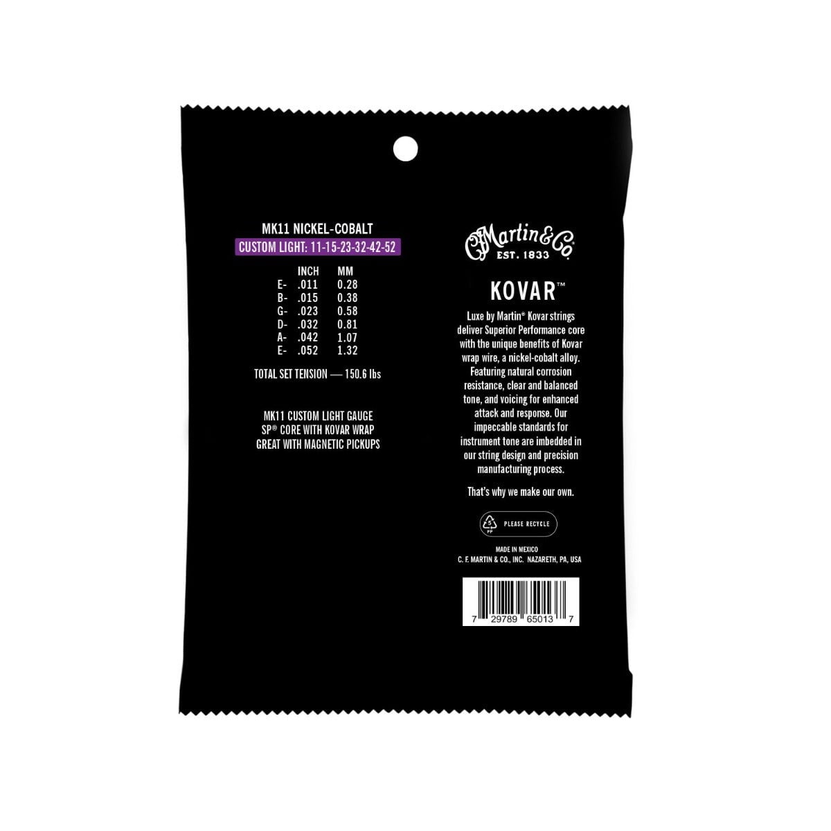 Martin Luxe MK11 Kovar Custom Light Gauge Acoustic Guitar Strings