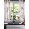 thumbnail image 2 of Brown White Floral Sheer Curtains 39 Inch Length 2 Panels Set for Living Room/Bedroom, Spring Botanical Leaves Farmhouse Kitchen Curtains Grommet Semi-Sheer Curtains Window Treatments 27.5"x39"x2, 2 of 7
