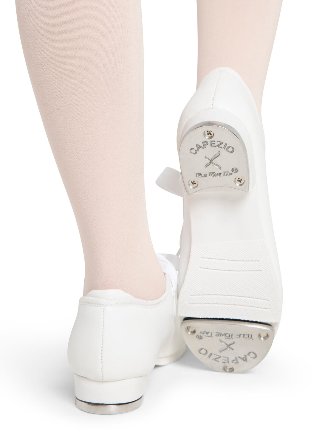 Capezio Shuffle Tap Shoe - Child | White - Girls