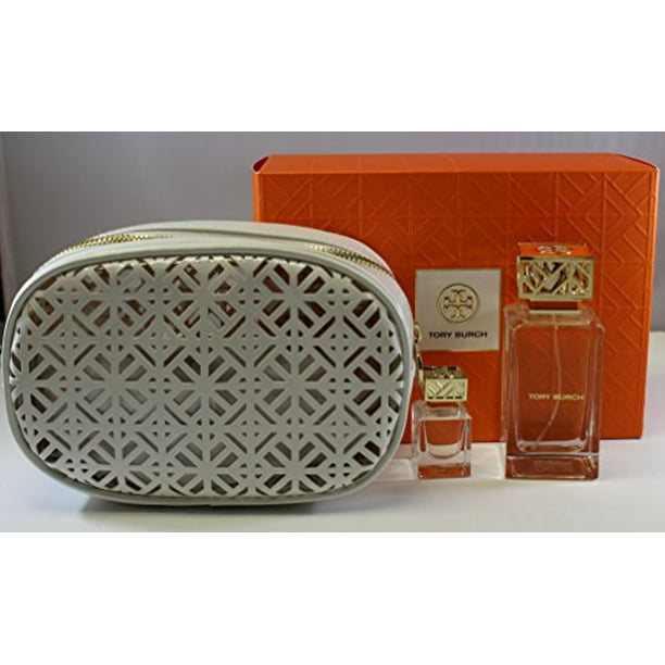 Tory Burch 3 Pc Gift Set With Cosmetic Bag NEW 