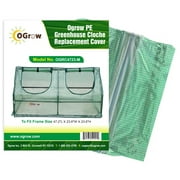 Machrus Ogrow Premium PE Greenhouse Replacement Cover for Your Outdoor/Indoor Greenhouse Cloche - Green - Fits Frame 47"L x 24"W x 24"H