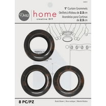 Dritz 1" Curtain Grommets, Brown, 8 Sets
