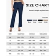thumbnail image 7 of Little Donkey Andy Women's Stretchy Straight Leg Dress Pants Business Casual Elastic Waist Cropped Work Pants with Pockets Blue S, 7 of 7