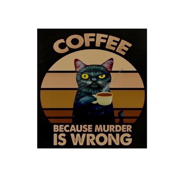 Cuadros Decorativos 11CT Café Gato Estampado Bordado DIY Animal Impreso Full Cross Stitch Crafts Ehuebsd Nuevos Originales
