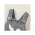 thumbnail image 4 of Kiapeise Newborn Baby Boy Girl Easter Outfit Knitted Bunny Romper Overalls with Front Pocket, 4 of 9
