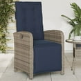 thumbnail image 2 of vidaXL Chaises de Patio Inclinables 2 Pcs avec Repose-Pieds Gris Rotin Poly, 2 of 6