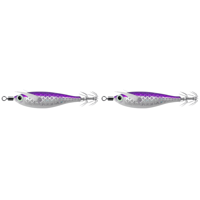 Anzuelo Calamar Luminoso Que Brilla en Cebo para Pesca Nocturna () Púrpura