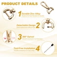 thumbnail image 3 of Uxcell Swivel Clasps Hook, Detachable Snap Hook with Screwdriver for Bags and Crafts Light Gold 5/8 Inch, 3 of 7