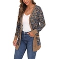 thumbnail image 5 of JWD Open Front Cardigan for Women Button Down Long Sleeve Draped Sweater Outerwear with Pocket, 5 of 8