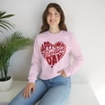 thumbnail image 4 of Happy Valentine's Day Womens Crewneck Sweatshirt, Cute Heart Design, 4 of 4