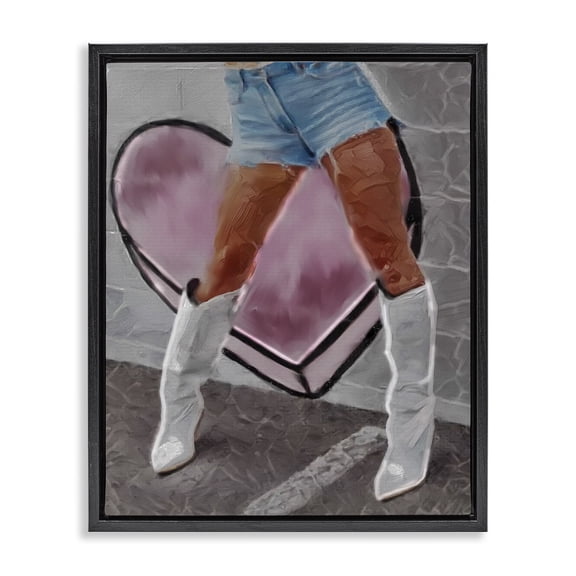 Stupell Industries Eclectic Black Floating Frame Canvas Art, 17 x 21, by Jesse Keith
