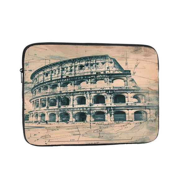 Laptop Sleeve Bag Compatible For iPad MacBook Air Pro Tablet Computer PC notebook Protective Fit in 10/12/13/14/15/16/17 inch Size Rome (3)