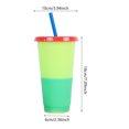 thumbnail image 3 of Yttmshdga Glass&Bottle 800ML Creative Plastic Cup With Temperature Sensitive Color Changing For Smoothie And Iced Coffee, 3 of 4
