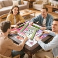 thumbnail image 7 of Hawaii Mahjong Mat for Table, 31.5*31.5in Anti Slip American Mahjong Table Cloth, Noise Reduction, Neoprene Mah jongg Mat with Carrying Bag & 3 Dices, Mahjong Set Gift for Board Tile Games Mats, 7 of 7