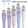 thumbnail image 4 of USB C to USB C Cable 100W/5A Quick Charging Fast Charging 480Mbps Transfer Data Cable for Smartphones Tablets Laptops, 4 of 15