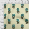 thumbnail image 1 of oneOone Cotton Flex Fabric Leaves & Floral Block Printed Craft Fabric BTY 40 Inch Wide, 1 of 4