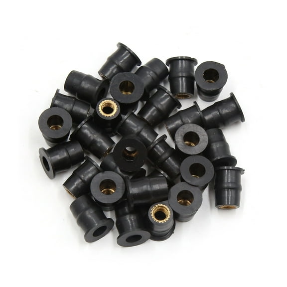 Unique Bargains 30Pcs Black Rubber Motorcycle Windscreen Windshield Screen Well Nuts