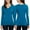 Blue, variant on ELLEN TRACY Ladies' 2-Way Crew/V-Neck Versatile Reversible Long Sleeve Tee Shirt (X-Large, Navy/White Stripe)