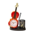 thumbnail image 1 of Guitar Alarm Clock Music Themed Wall Clock Music Wall Clock With Pen Holder Pencil Sharpener Multifunctional Decorative Rugged Guitar Clock For Home Desk Meditation Timer, 1 of 7