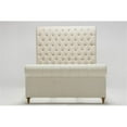 thumbnail image 3 of Manhattan Comfort Empire Fabric Upholstered Full Bed Frame in Cream, 3 of 8
