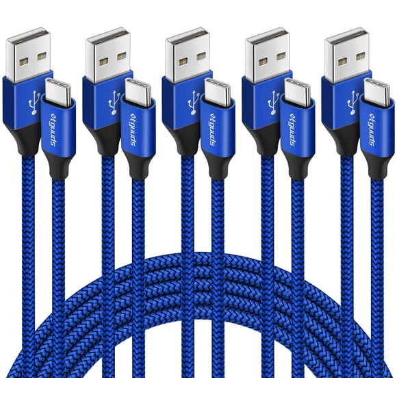 Cable de carga etguuds USB-A a USB-C, paquete de 5 unidades para iPhone y Samsung