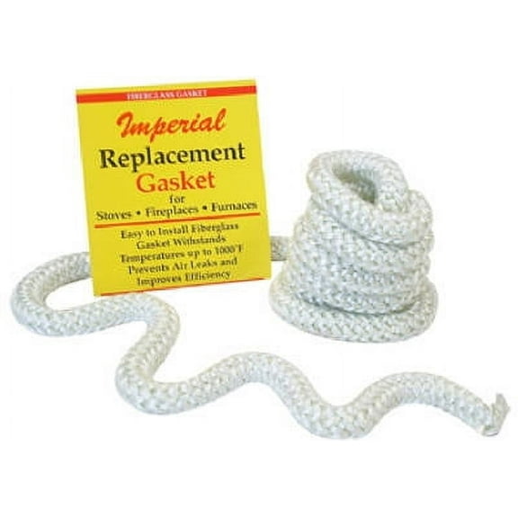 Imperial GA0157 Replacement Fiberglass Gasket Rope, 3/4" x 6', White