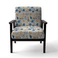 thumbnail image 4 of Designart « Seashell Coastal Serenity II » Fauteuil d'Appoint Rembourré Bleu à Motif Floral - Fauteuil de Style Cottage pour Chambre, 4 of 7