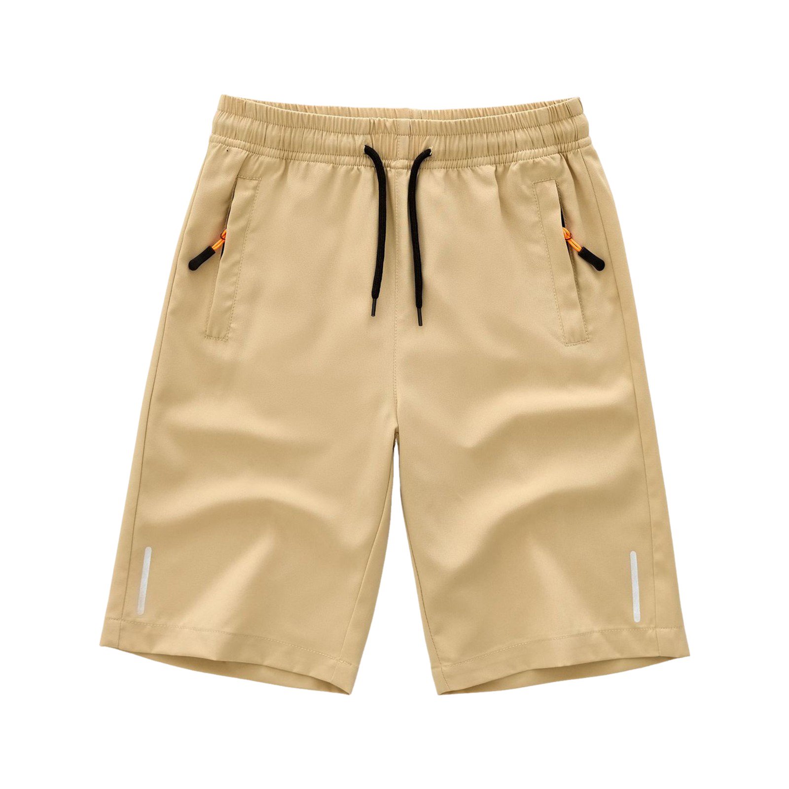 JUMESG Youth Boys Shorts Quick Dry Lightweight Pull-On Hiking Shorts for Sports Outdoor with Zipper Pockets 3T 4T 5T 6T 7T-10 Years (Khaki 5-6 Years）