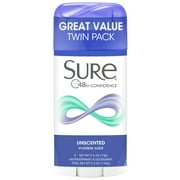 Sure Invisible Solid Deodorant - Unscented Twin-Pack, 5.2 oz.