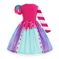 thumbnail image 4 of IBTOM CASTLE Rainbow Candy Costume for Girls, Kids Candy Princess Tutu Dress with Hair Hoop Halloween Birthday Party Fancy Dress Up Outfit, 4 of 8