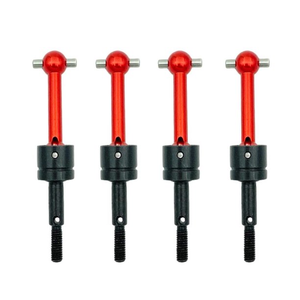Tholdsy 4Pcs Metal Drive Shafts CVD 53792 for TT-01 1/10 RC TT02 Car TA04 TT-02 Kits de construcción modelo Rojo