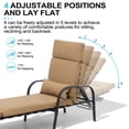 thumbnail image 4 of Crestlive Products Set of 2 Outdoor Patio & Indoor Adjustable Chaise Lounge Chairs with Cushion, 4 of 5