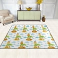 thumbnail image 3 of Coolnut Lightweight Soft Area Rugs, 80 x 58 inch（6'8" x 4'10"） Giraffe Palm Trees Floor Mat for Kids Playing Room Hardwood Floor Living Room Nursery Rugs, 3 of 6