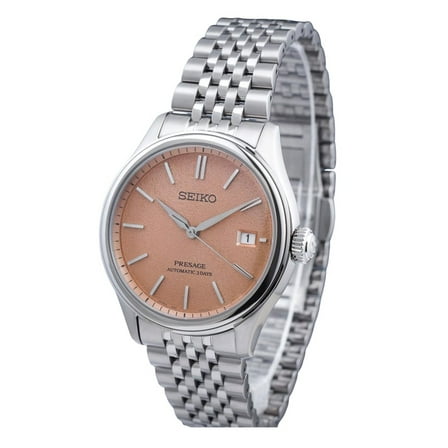 Seiko Presage Classic Araigaki Stainless Steel Orange Dial Automatic SPB467J1 100M Men's Watch