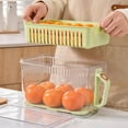 thumbnail image 4 of Boîte de Rangement Panier de Vidange Réfrigérateur Conteneurs Scellés avec Poignée Légumes Fruits, 4 of 12